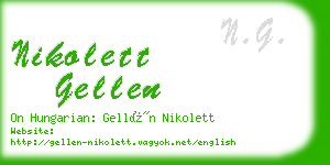 nikolett gellen business card